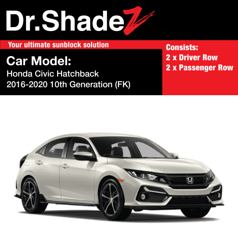 Honda Civic 16 10th Gen Fk Hatchback Car Window Magnet Sunshade Dr Shadez