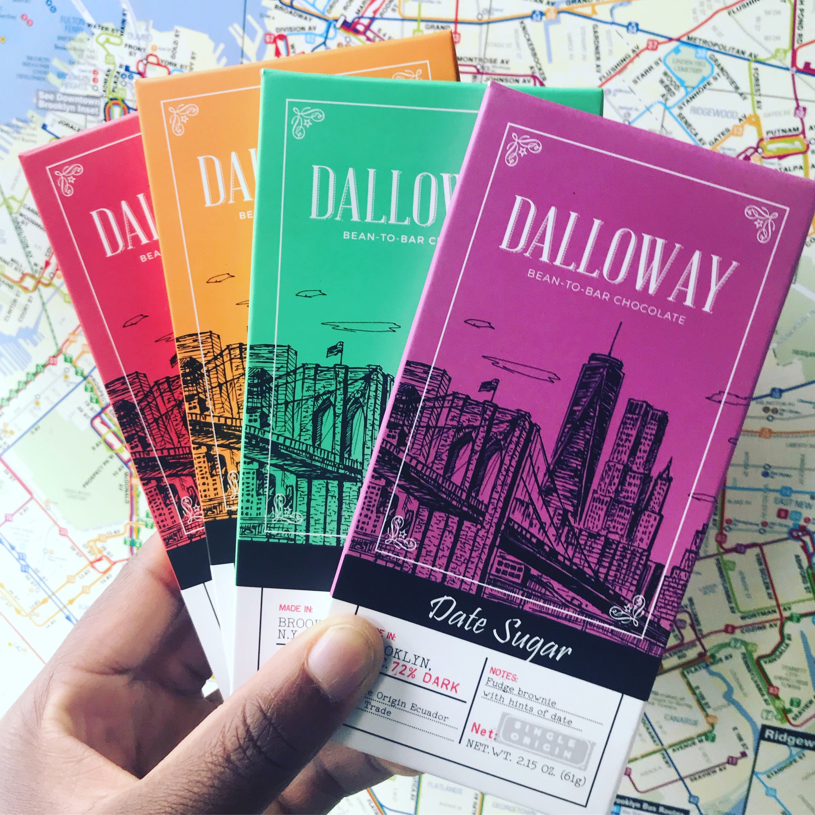 Taster Sample Set 4 Bars Dalloway Chocolate