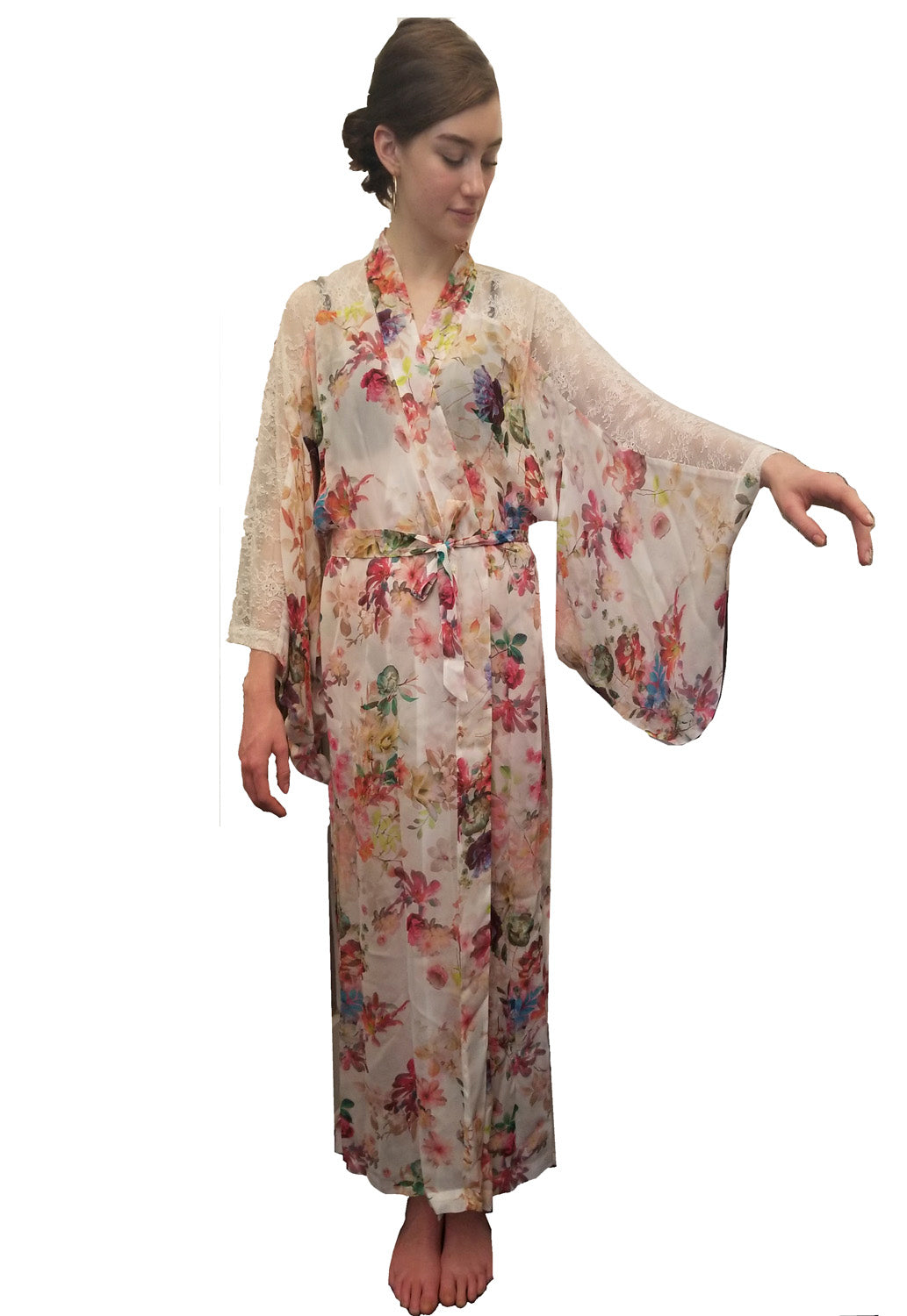 silk maxi kimono