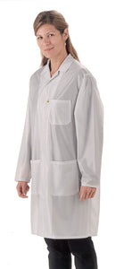 科技LOC-13穿及膝的白色ESD实验室外套,小