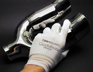 QRP PDNY-M Qualakote聚氨酯浸棕榈尼龙组装手套，中号，每包12对