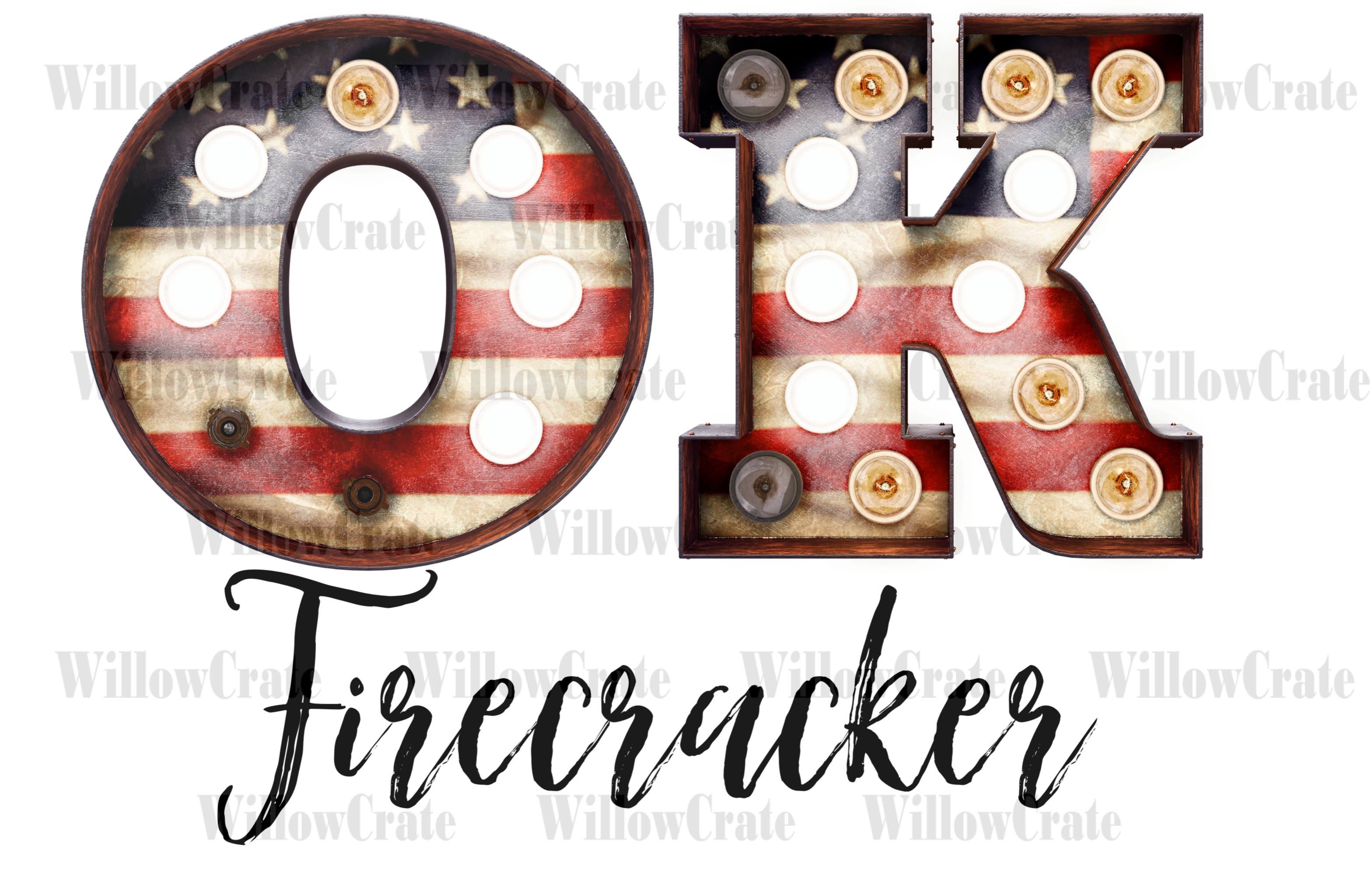 #1127 Sublimation Transfer Ready to Press - OK Firecracker- Sublimation Print