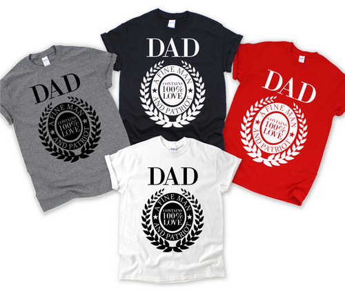 #20098 - Screen Print Transfer Ready to Press - DAD (WHITE, BLACK)