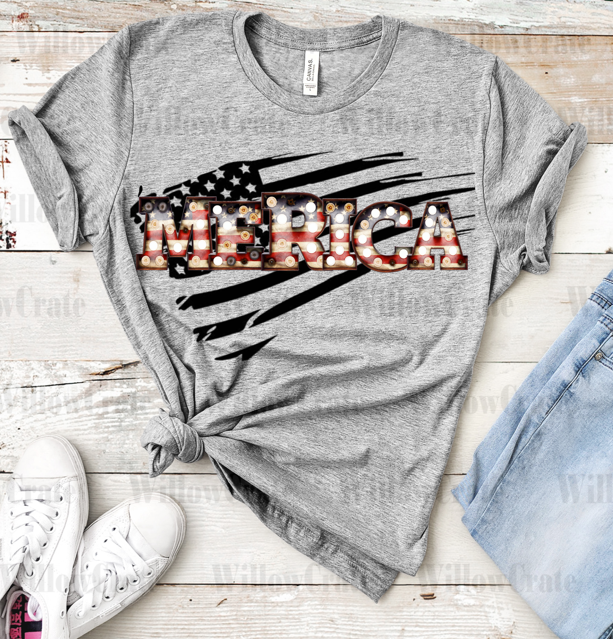 1125 Sublimation Transfer Ready to Press - 'MERICA- Sublimation