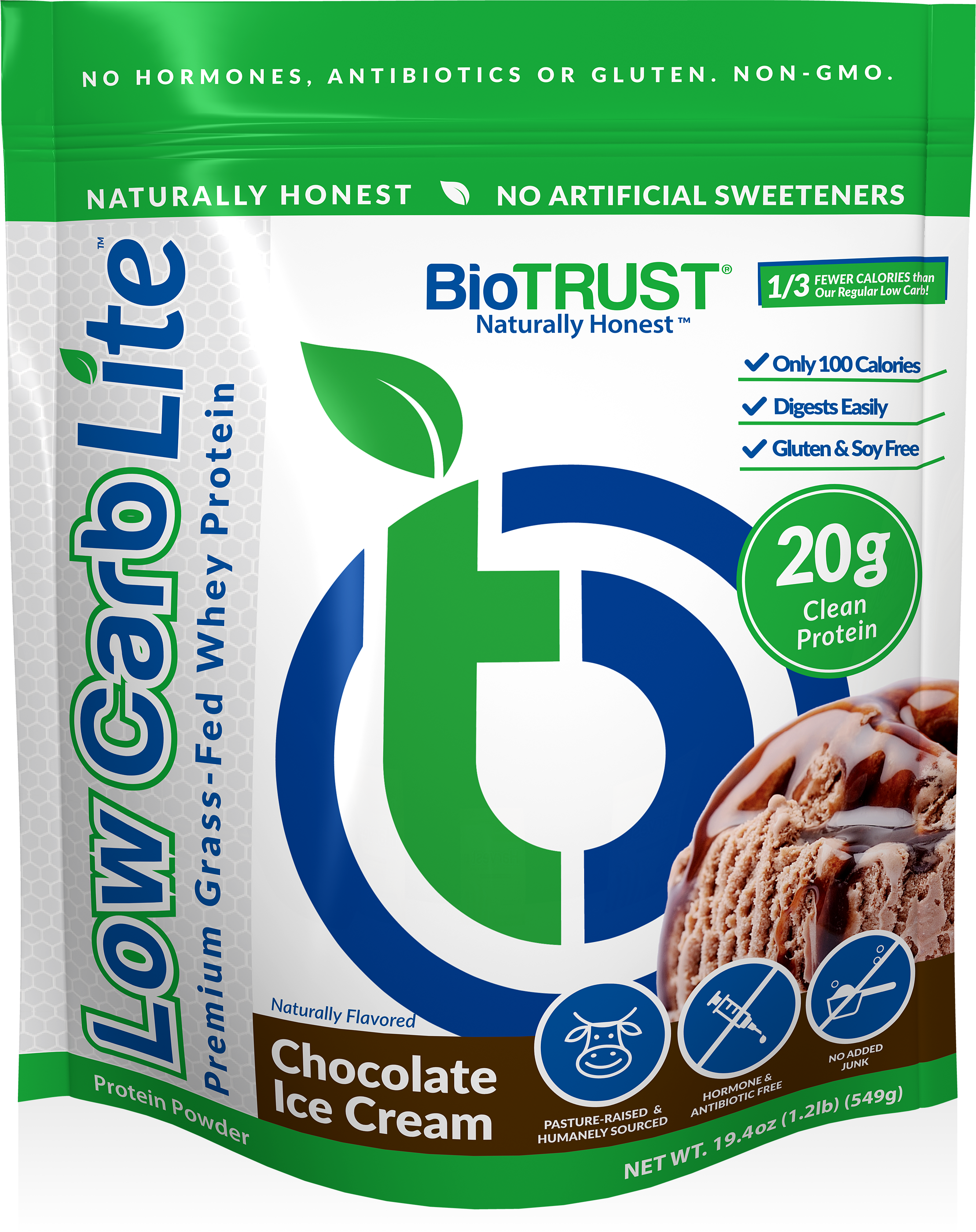Low Carb Whey Protein Powder | BioTRUST - Chocolate Ice Cream
