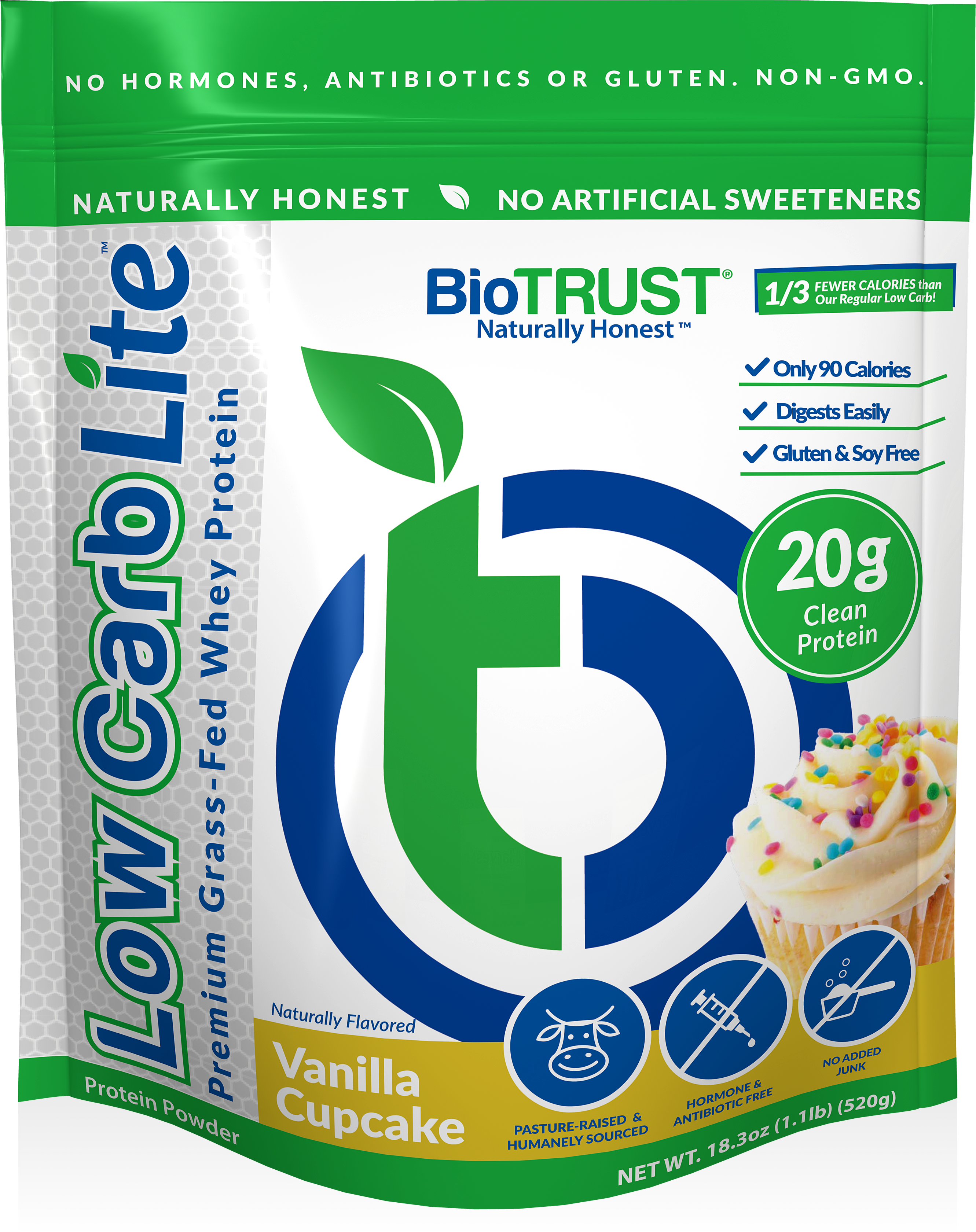 Low Carb Whey Protein Powder | BioTRUST - Vanilla Cupcake