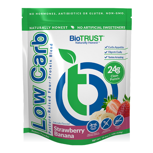 Low Carb Protein Powder Blend | BioTRUST - Strawberry Banana