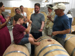 photo of family in winery