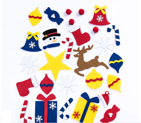 CREATEME™ Santa + Christmas Tree Felt Activity Puzzle - Winfinity Brands