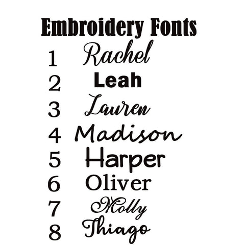 font options for name