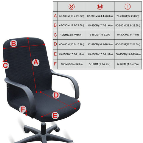 Chair cover office sizes 