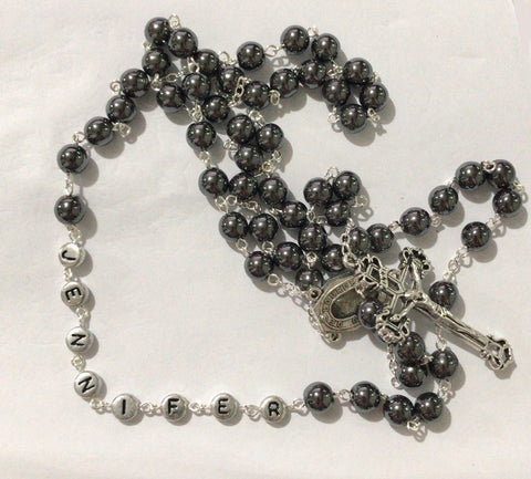 holy water rosary custom name 