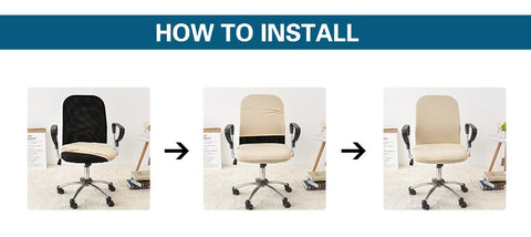 how to install spandex office chair slip cover