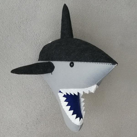 shark wall head decor kids room