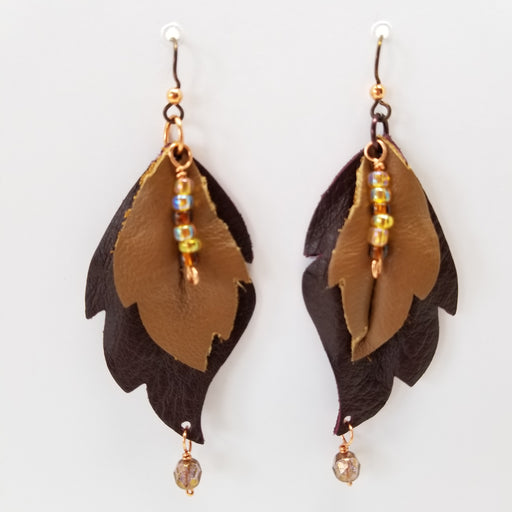 DIY Faux Leather Earrings: Fall Leaves - My Inspiration Corner