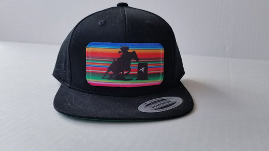 Serape Vintage Bronc Rider - Youth/Adult Snapback Hat - Black