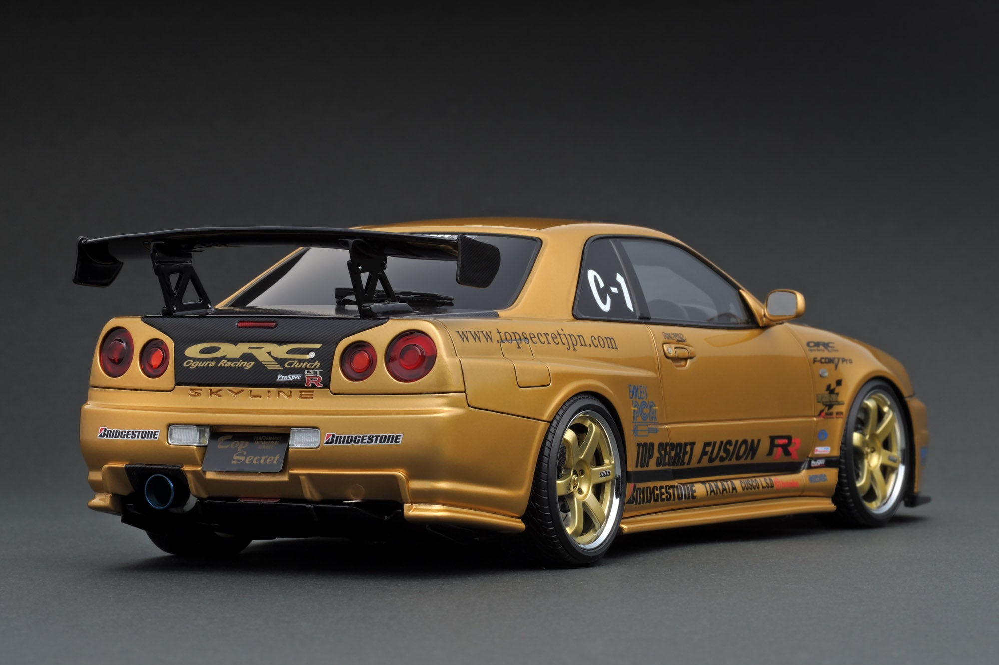 Ignition Model Top Secret Nissan Skyline GT-R (R34) Gold