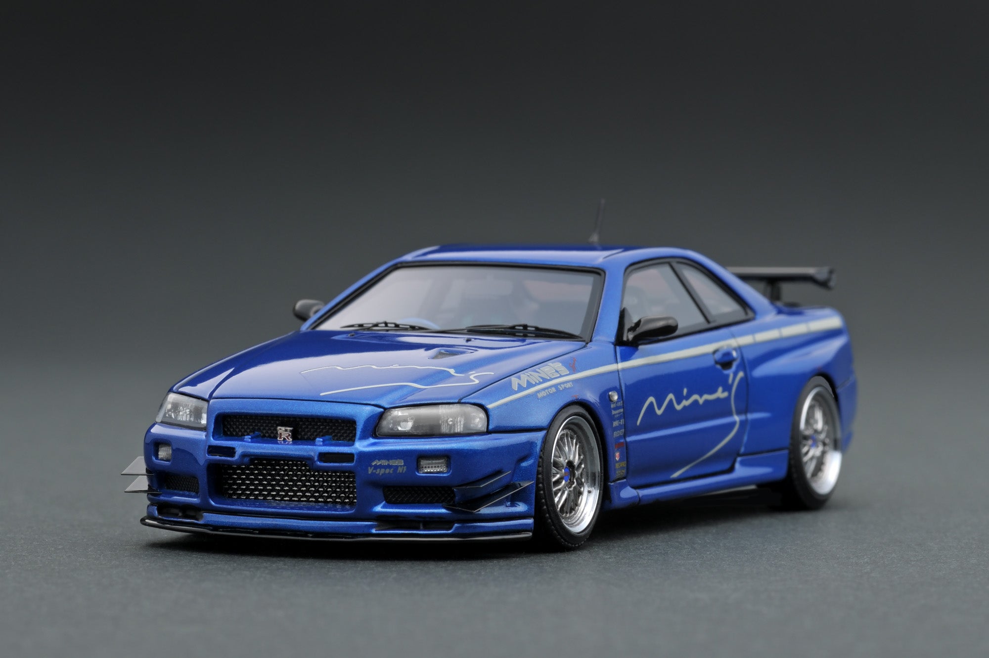 Ig1814 Nissan Skyline Gt R Mine S R34 Bayside Blue Ignition Model