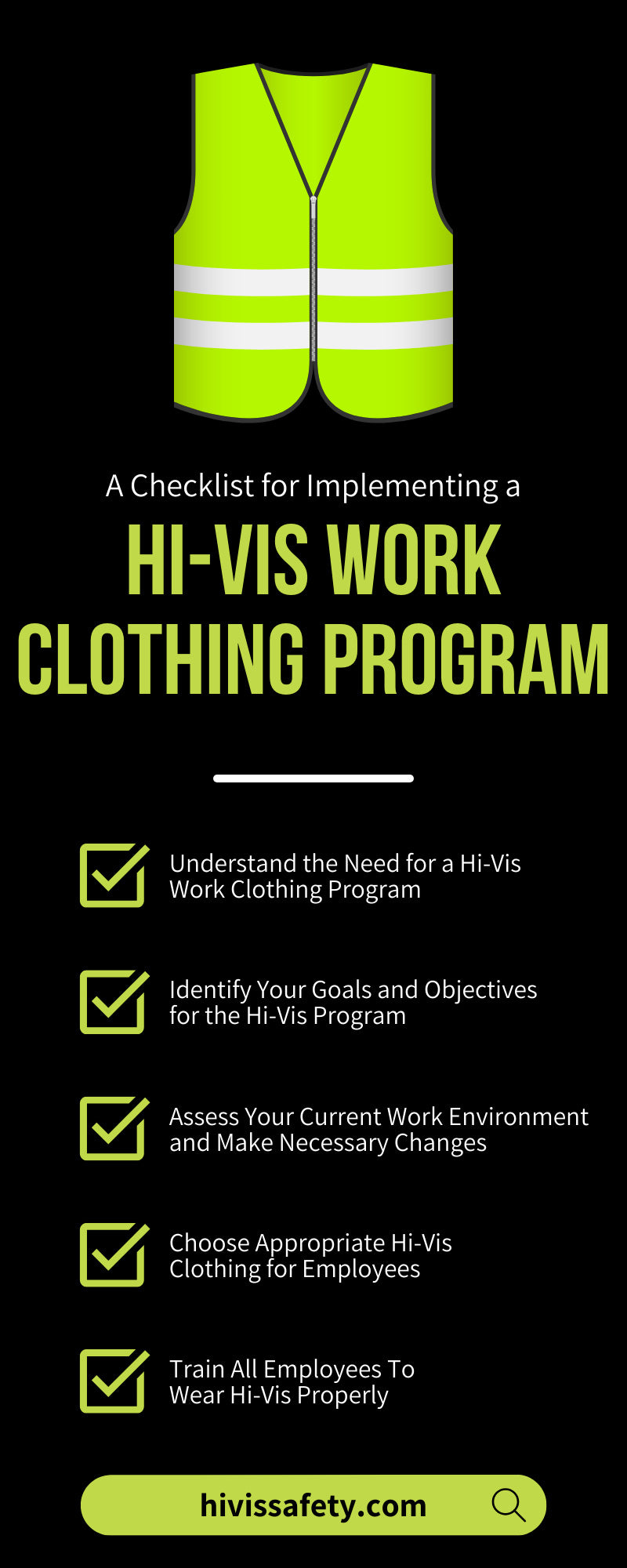 A Checklist for Implementing a Hi-Vis Work Clothing Program