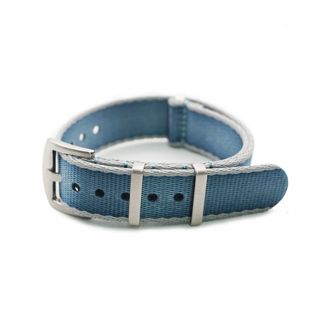 NATOBELT G10 Seat Belt Nylon Edge-stripe 1.4mm Thick Watch Band Strap 20mm 22mm