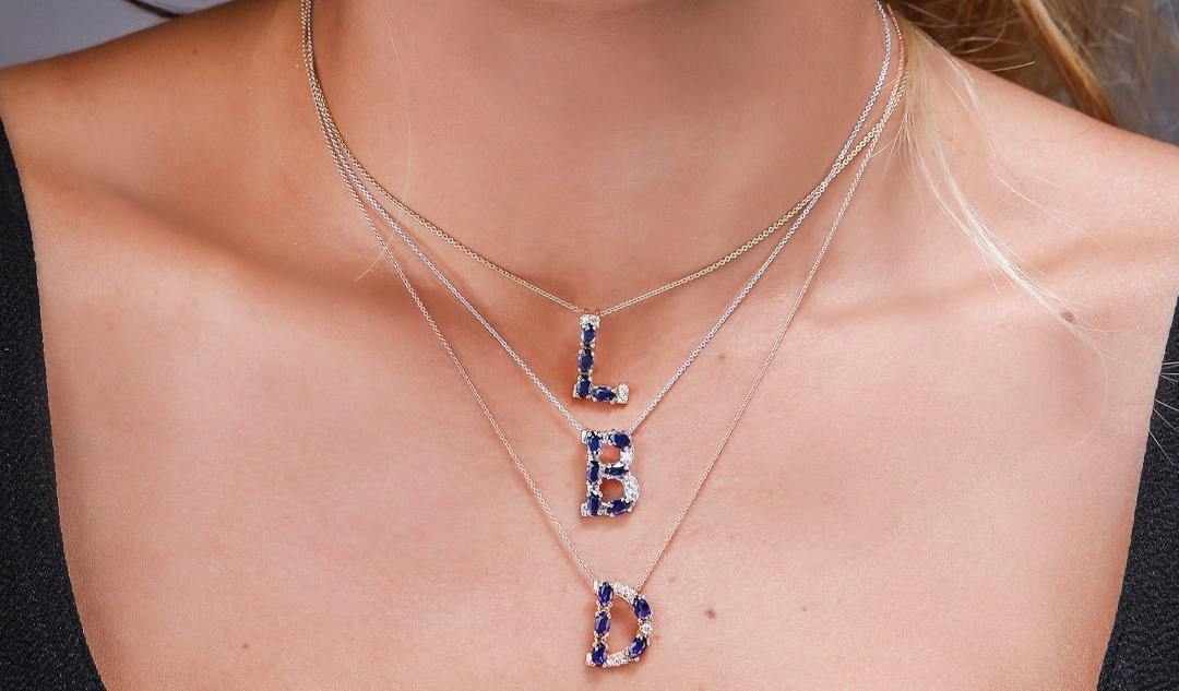 Birthstone Initial Necklaces