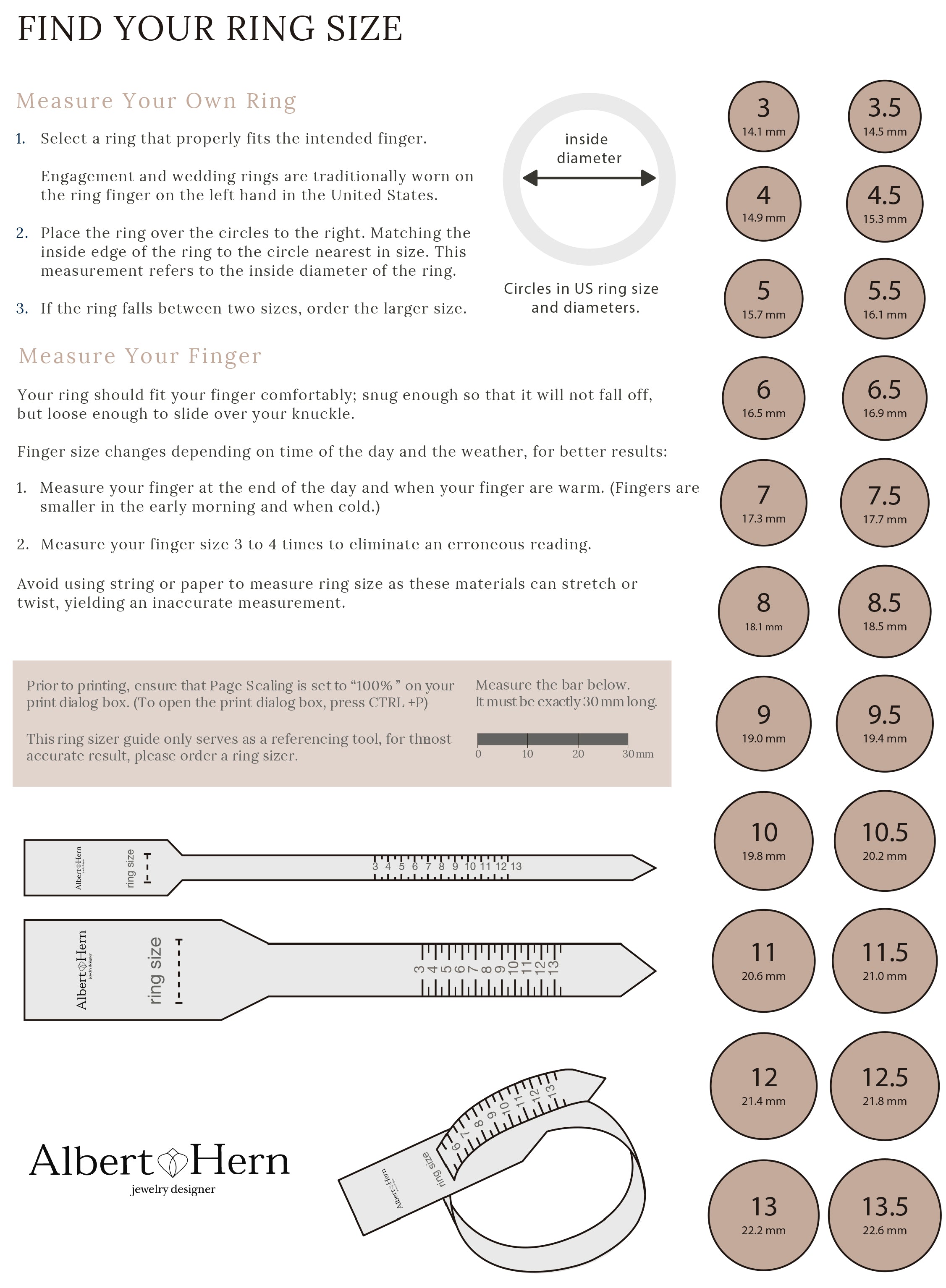 Ring size chart: How to measure ring size at home?