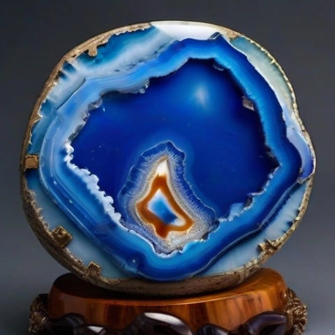 type of agate blue