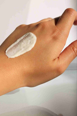 Apply sunscreen on hand for hyperpigmentation