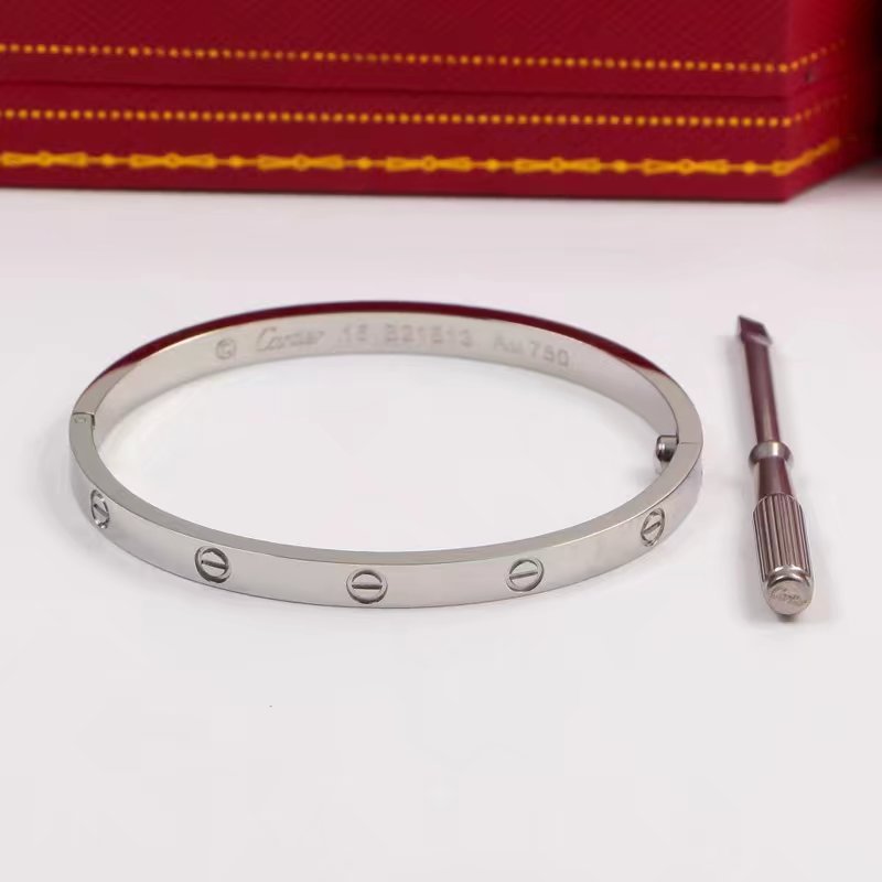 cartier love bracelet in silver