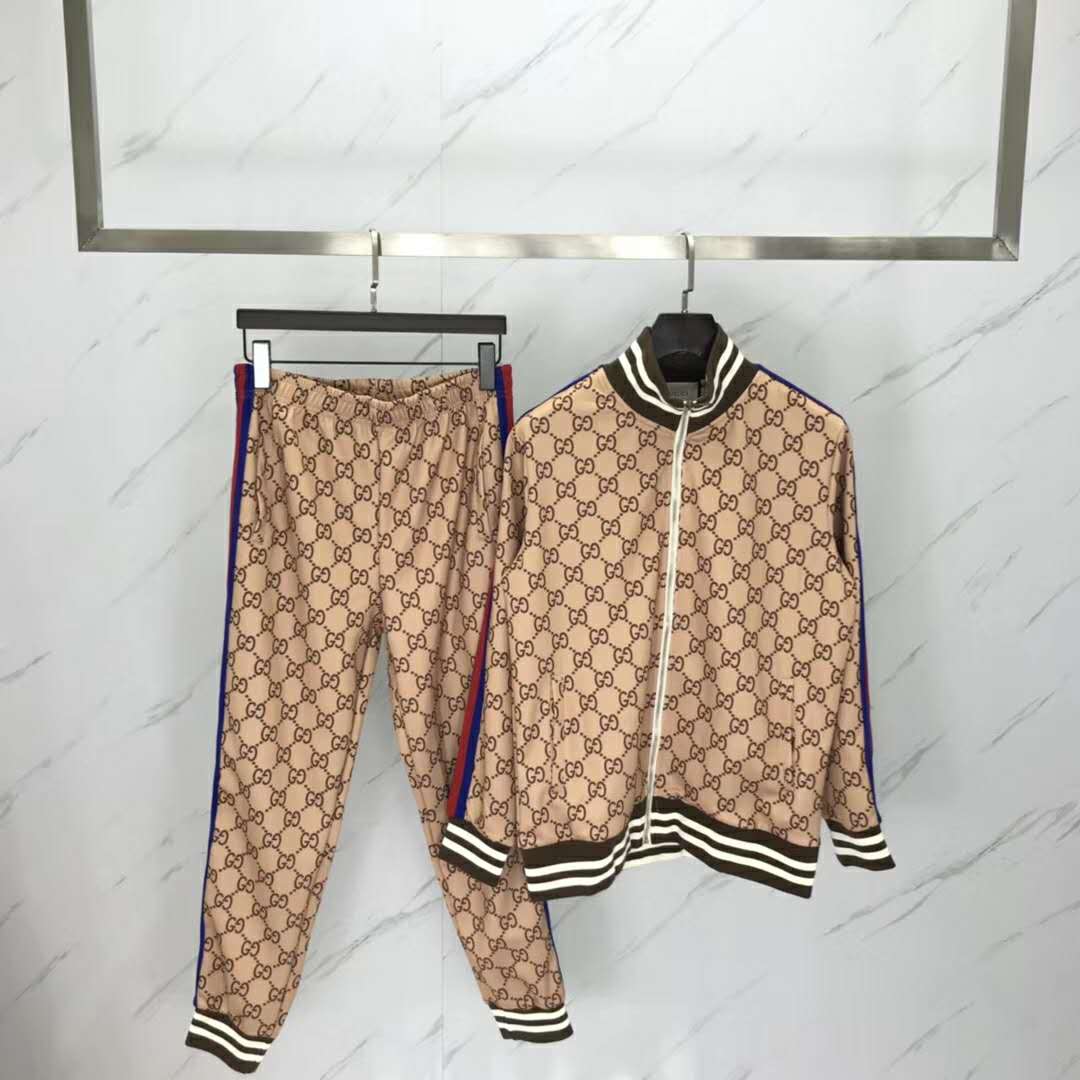 beige gucci tracksuit