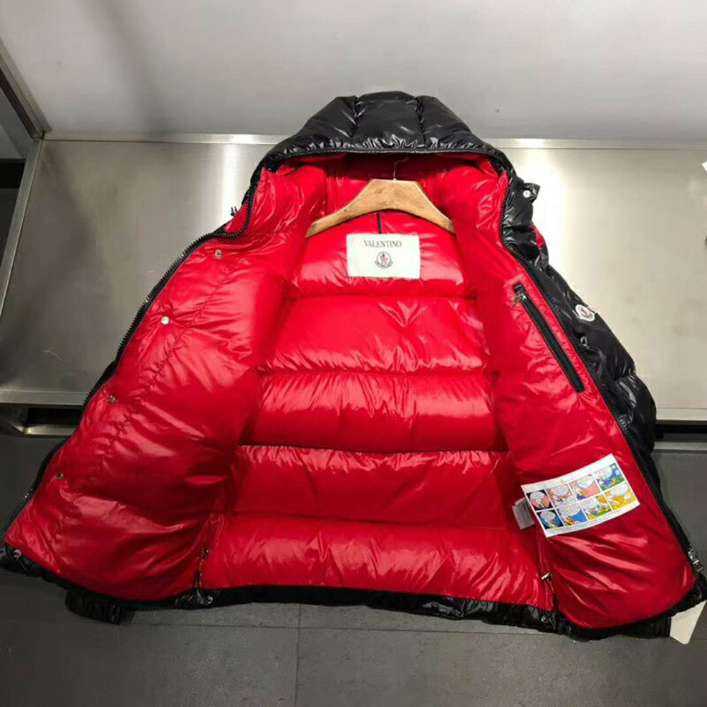 moncler jacket black and red