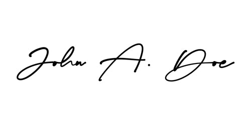 John A. Doe signature stamp example