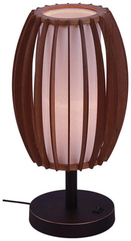 Woodbridge Lighting 16081MEB Fins Wood 1-light Table Lamp