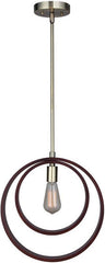 Woodbridge Lighting 17223CBR-WLM1WN Hoops Mid-pendant