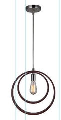 Woodbridge Lighting 17223STN-WLM1WN Hoops Mid-pendant