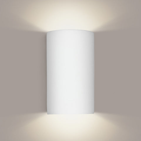 A19 204-WET-GU24-WC Islands of Light Collection Tenos White Crackle Finish Wall Sconce
