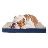 Furhaven Pet Products 32303085 Md Faux Sheepskin / Suede Dlx Ortho Mat Navy