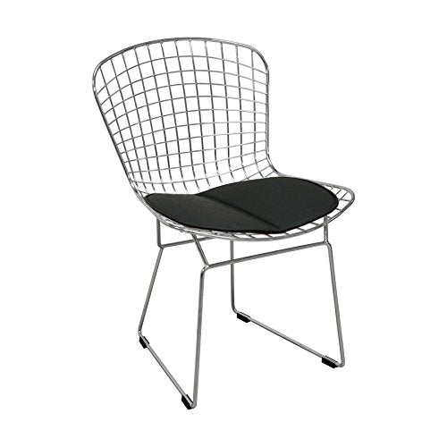 Mod Made Mm-8033-black Chrome Wire Chair