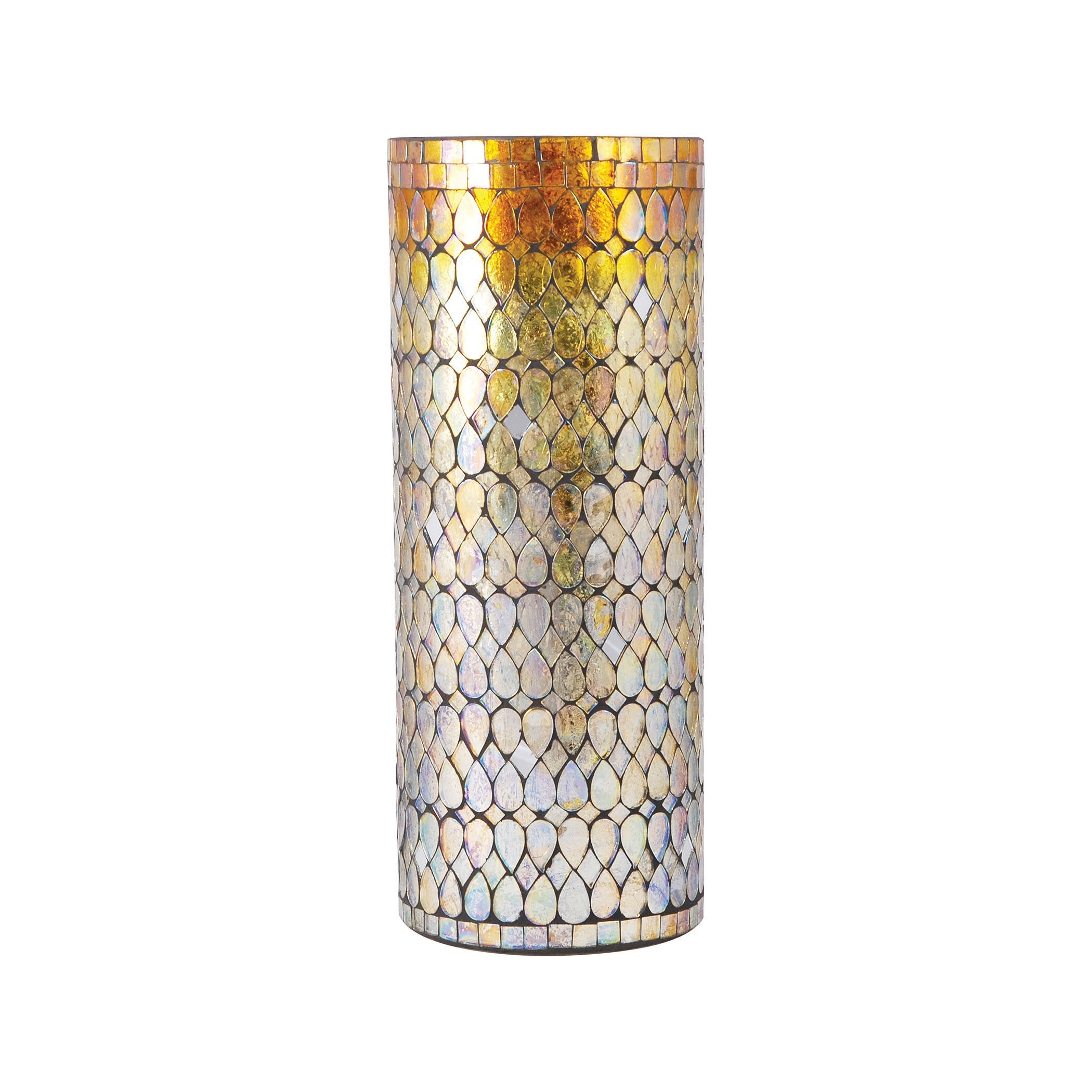 UPC 769072439346 product image for Pomeroy POM-439346 Capelo Collection Amber Shimmer Mosaic Finish Vase/Urn | upcitemdb.com