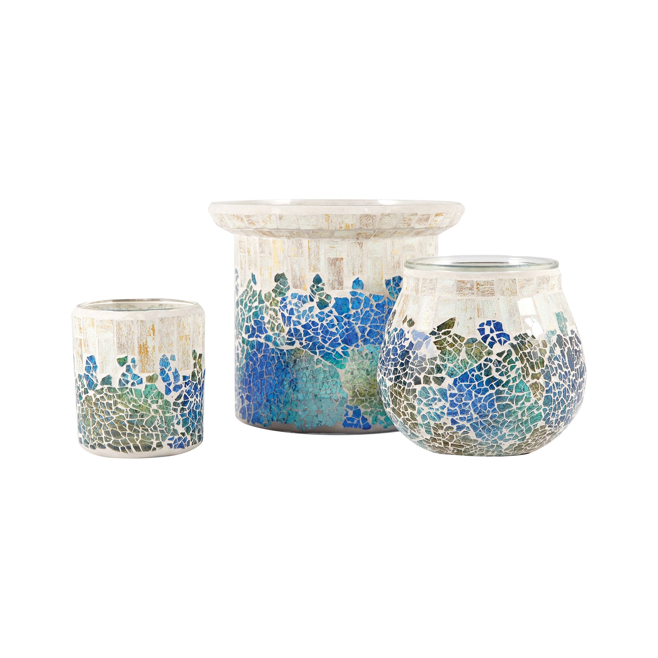 UPC 769072439377 product image for Pomeroy POM-439377 Cool Waters Collection Cool Waters Mosaic Finish Candle/Candl | upcitemdb.com