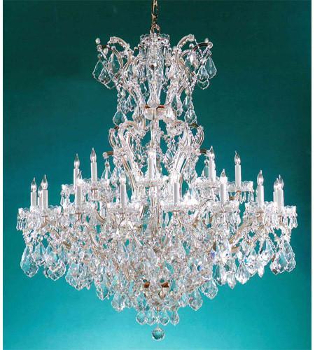 Crystorama 4424 GD CL MWP Maria Theresa 25 Light Clear Crystal Gold Chandelier