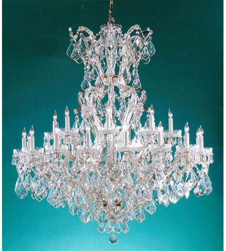 Crystorama 4424 GD CL SAQ Maria Theresa 25 Light Swarovski Spectra Crystal Gold Chandelier