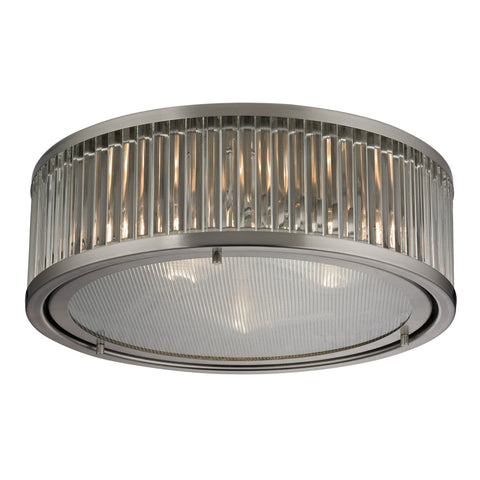 ELK Lighting 46113/3 Linden Manor Collection Brushed Nickel Finish