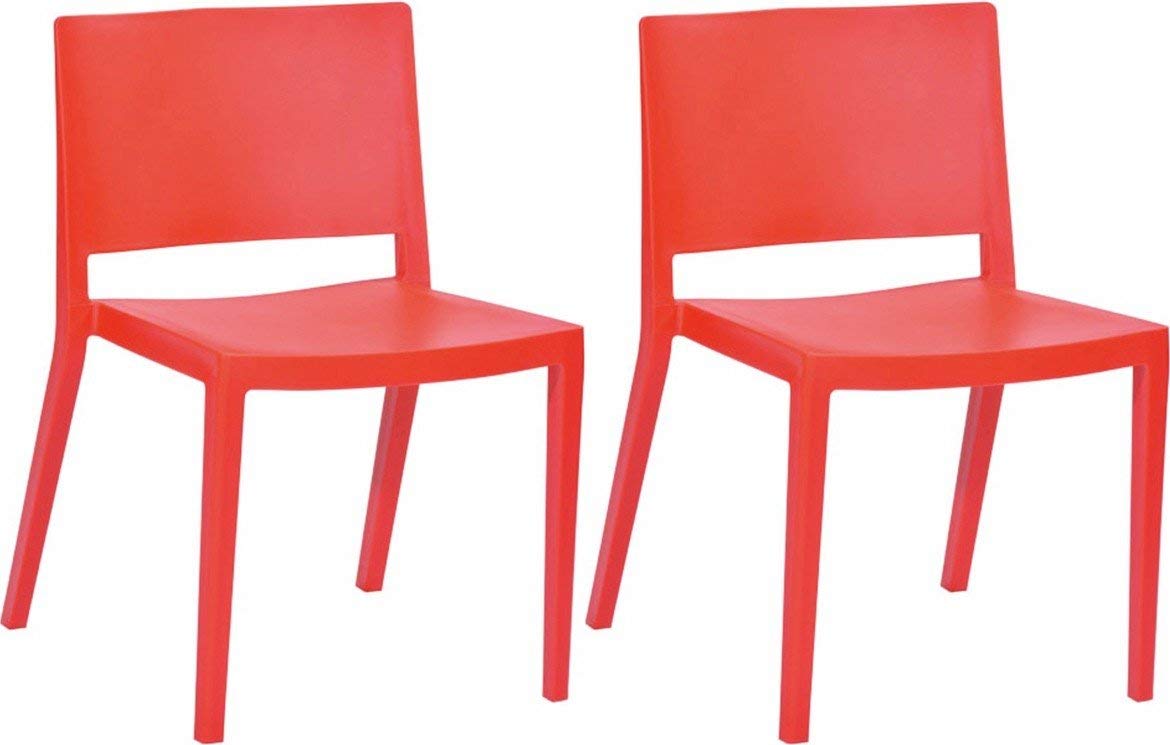 Mod Made Mm-pc-071-red Elio Chair 2-pack