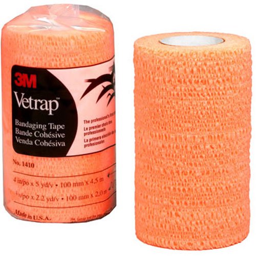 3m Health Care 10119 3m Vetrap Bandage Tape, 4" X 5 Yard Roll, Orange
