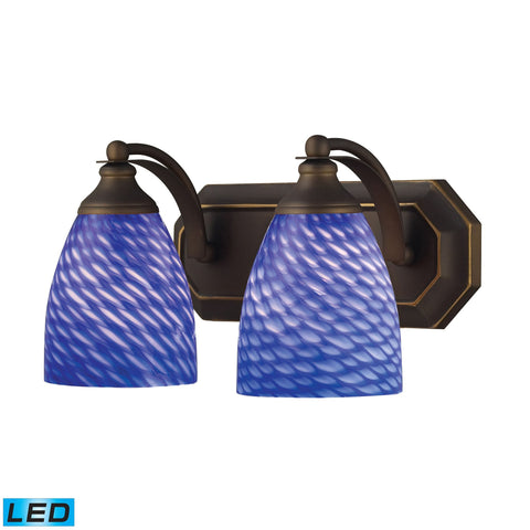 ELK Lighting 570-2B-S-LED Bath And Spa Collection Aged Bronze Finish