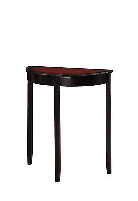 Linon 64026blkchy01kdu Camden Demi Lune Console Table