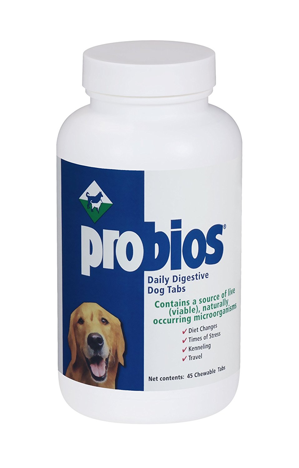 Probios Daily Digestive Dog Tabs, 45 Chewables, Tablets, Chewables