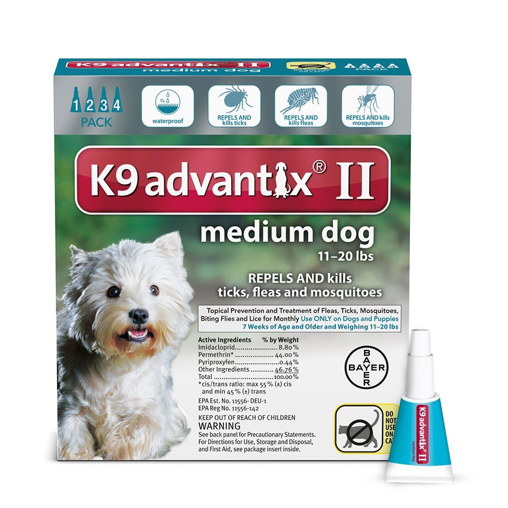 Advantix Advx-teal-20-4 Flea And Tick Control For Dogs 10-22 Lbs 4 Month Supply