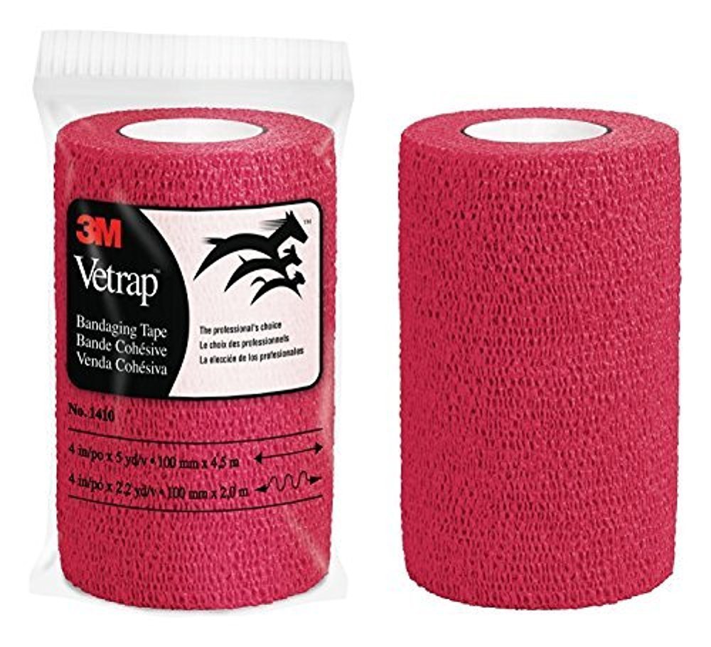 3m Health Care 10118 3m Vetrap Bandage Tape, 4" X 5 Yard Roll, Red